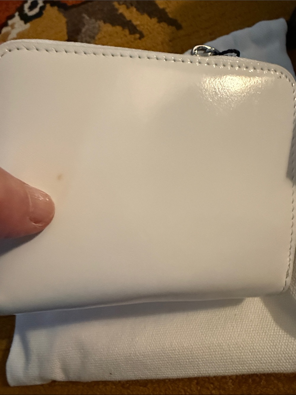 Brandon Blackwood White Leather wallet. Damage see pics! NWT - Picture 4 of 4